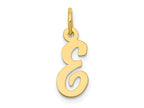 FJC Finejewelers 14 kt Yellow Gold Small Script Letter E Initial Charm