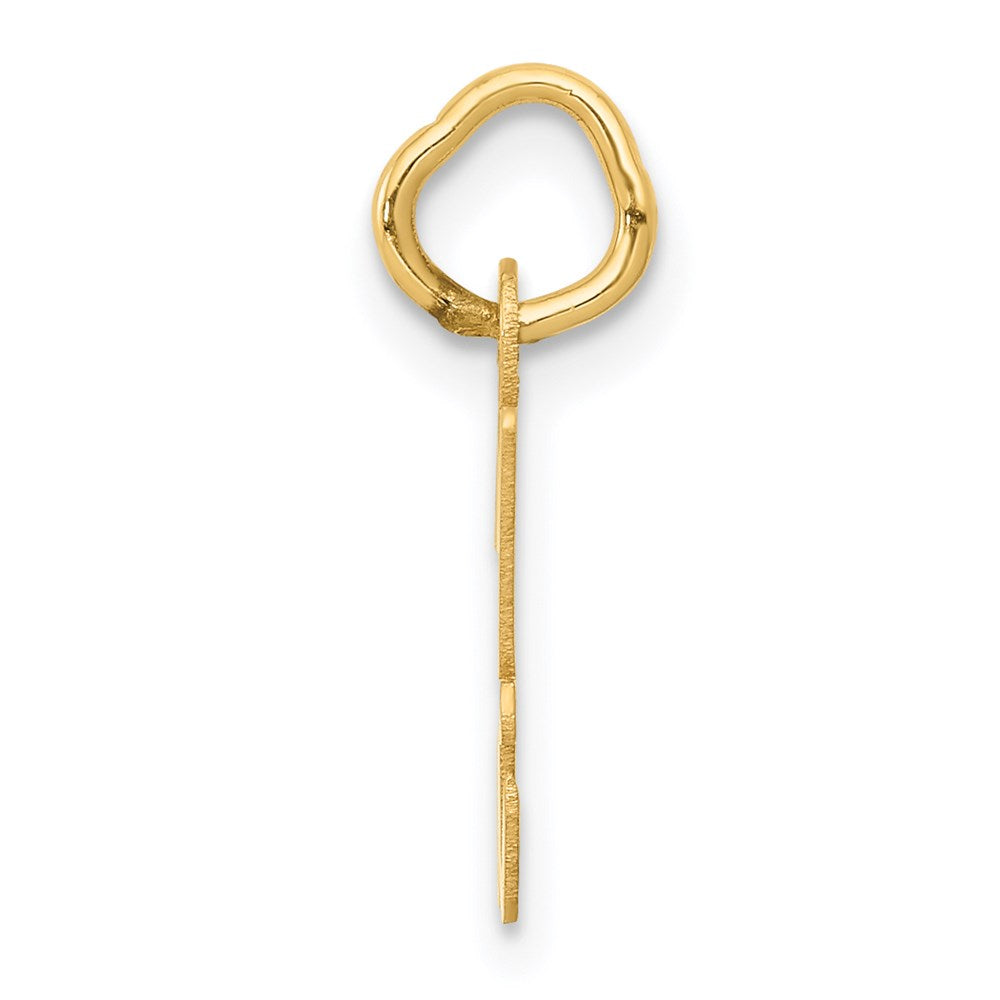 FJC Finejewelers 14 kt Yellow Gold Small Script Letter H Initial Charm
