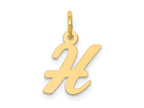 FJC Finejewelers 14 kt Yellow Gold Small Script Letter H Initial Charm