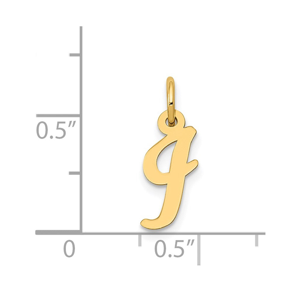 FJC Finejewelers 14 kt Yellow Gold Small Script Letter I Initial Charm
