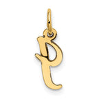 FJC Finejewelers 14 kt Yellow Gold Small Script Letter I Initial Charm