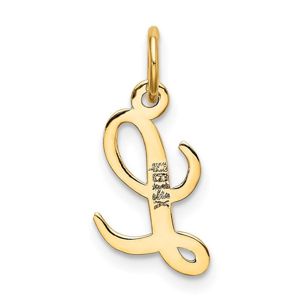 FJC Finejewelers 14 kt Yellow Gold Small Script Letter L Initial Charm