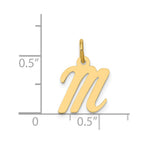 FJC Finejewelers 14 kt Yellow Gold Small Script Letter M Initial Charm
