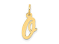 FJC Finejewelers 14 kt Yellow Gold Small Script Letter O Initial Charm