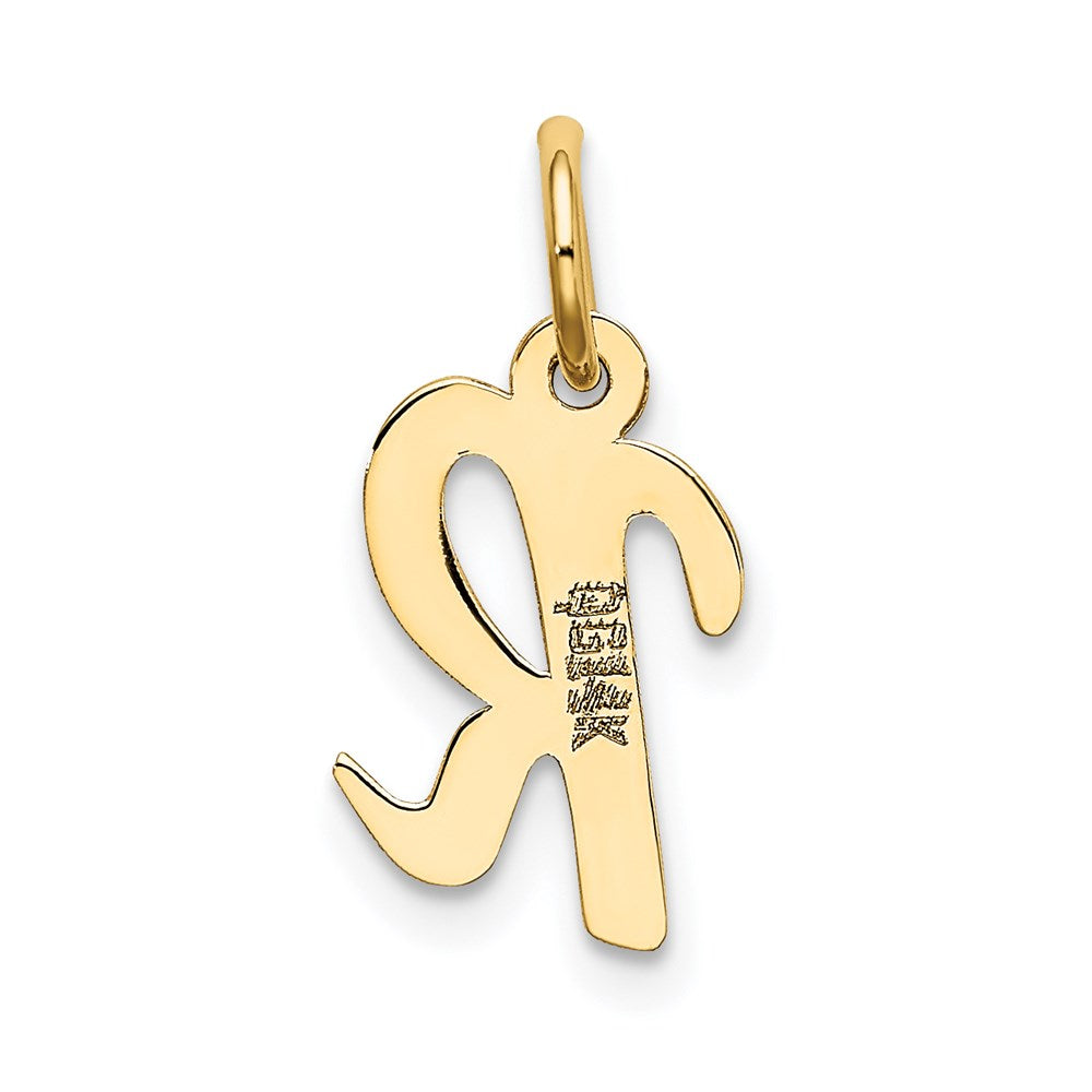 FJC Finejewelers 14 kt Yellow Gold Small Script Letter R Initial Charm
