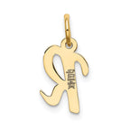 FJC Finejewelers 14 kt Yellow Gold Small Script Letter R Initial Charm