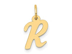FJC Finejewelers 14 kt Yellow Gold Small Script Letter R Initial Charm