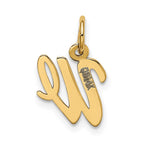 FJC Finejewelers 14 kt Yellow Gold Small Script Letter W Initial Charm