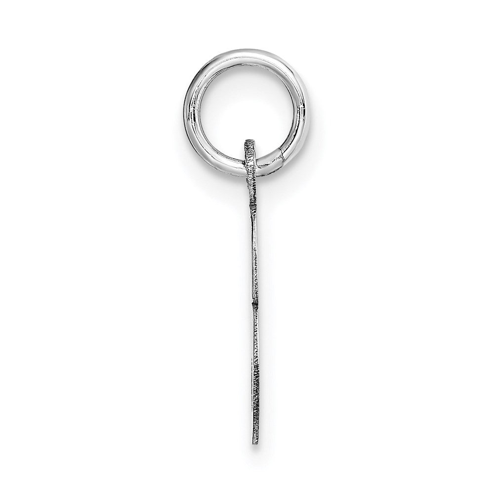 FJC Finejewelers 14 kt White Gold Small Script Letter E Initial Charm