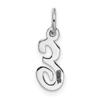 FJC Finejewelers 14 kt White Gold Small Script Letter E Initial Charm