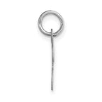 FJC Finejewelers 14 kt White Gold Small Script Letter F Initial Charm