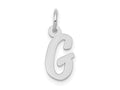 FJC Finejewelers 14 kt White Gold Small Script Letter G Initial Charm