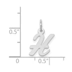 FJC Finejewelers 14 kt White Gold Small Script Letter H Initial Charm