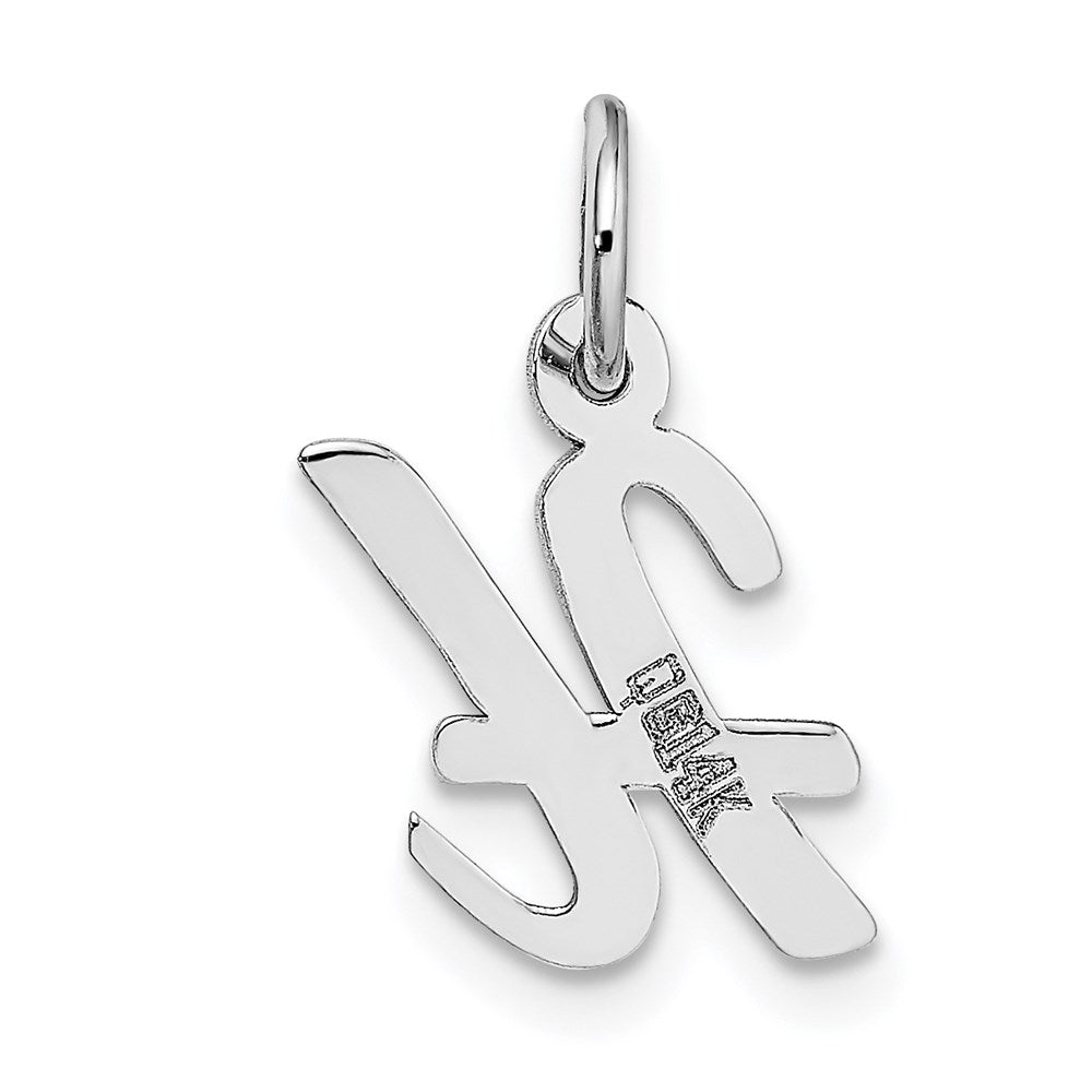 FJC Finejewelers 14 kt White Gold Small Script Letter H Initial Charm