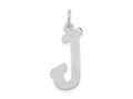 FJC Finejewelers 14 kt White Gold Small Script Letter J Initial Charm