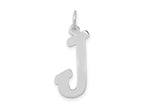FJC Finejewelers 14 kt White Gold Small Script Letter J Initial Charm