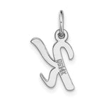 FJC Finejewelers 14 kt White Gold Small Script Letter K Initial Charm