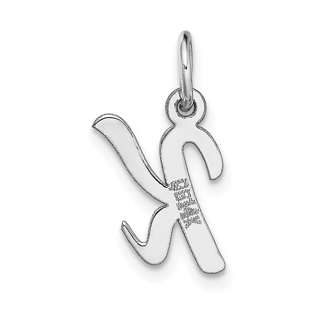 FJC Finejewelers 14 kt White Gold Small Script Letter K Initial Charm