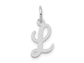 FJC Finejewelers 14 kt White Gold Small Script Letter L Initial Charm