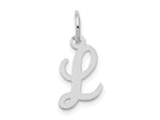 FJC Finejewelers 14 kt White Gold Small Script Letter L Initial Charm