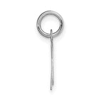 FJC Finejewelers 14 kt White Gold Small Script Letter N Initial Charm