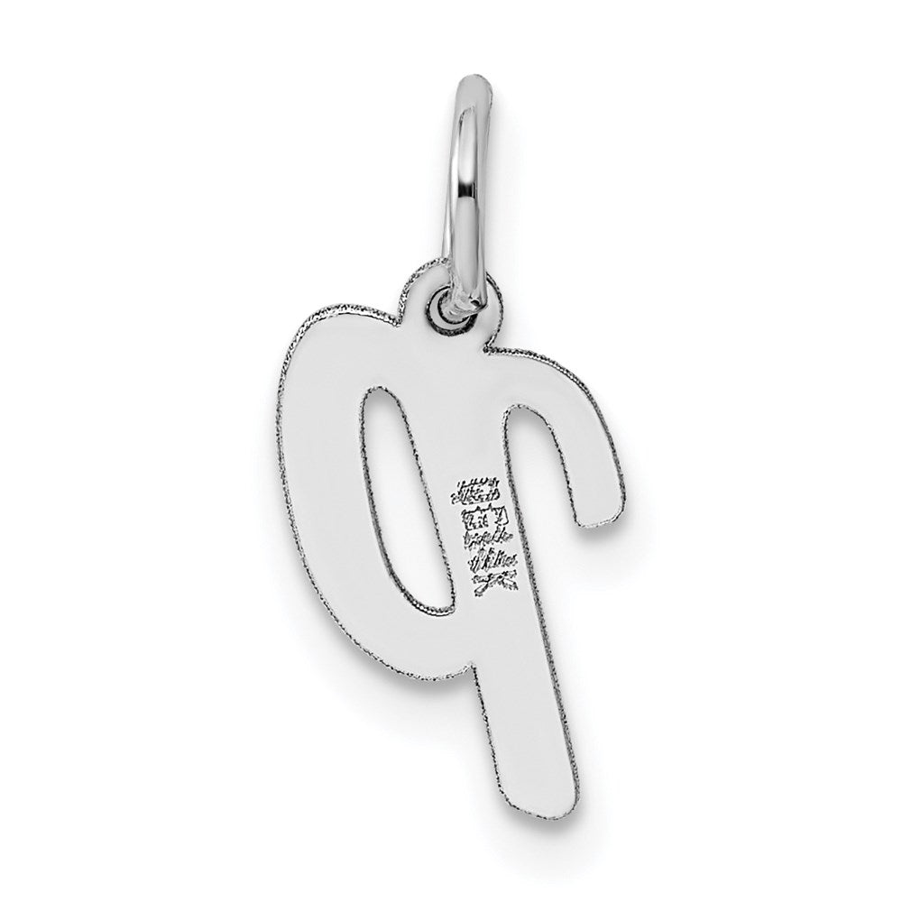 FJC Finejewelers 14 kt White Gold Small Script Letter P Initial Charm