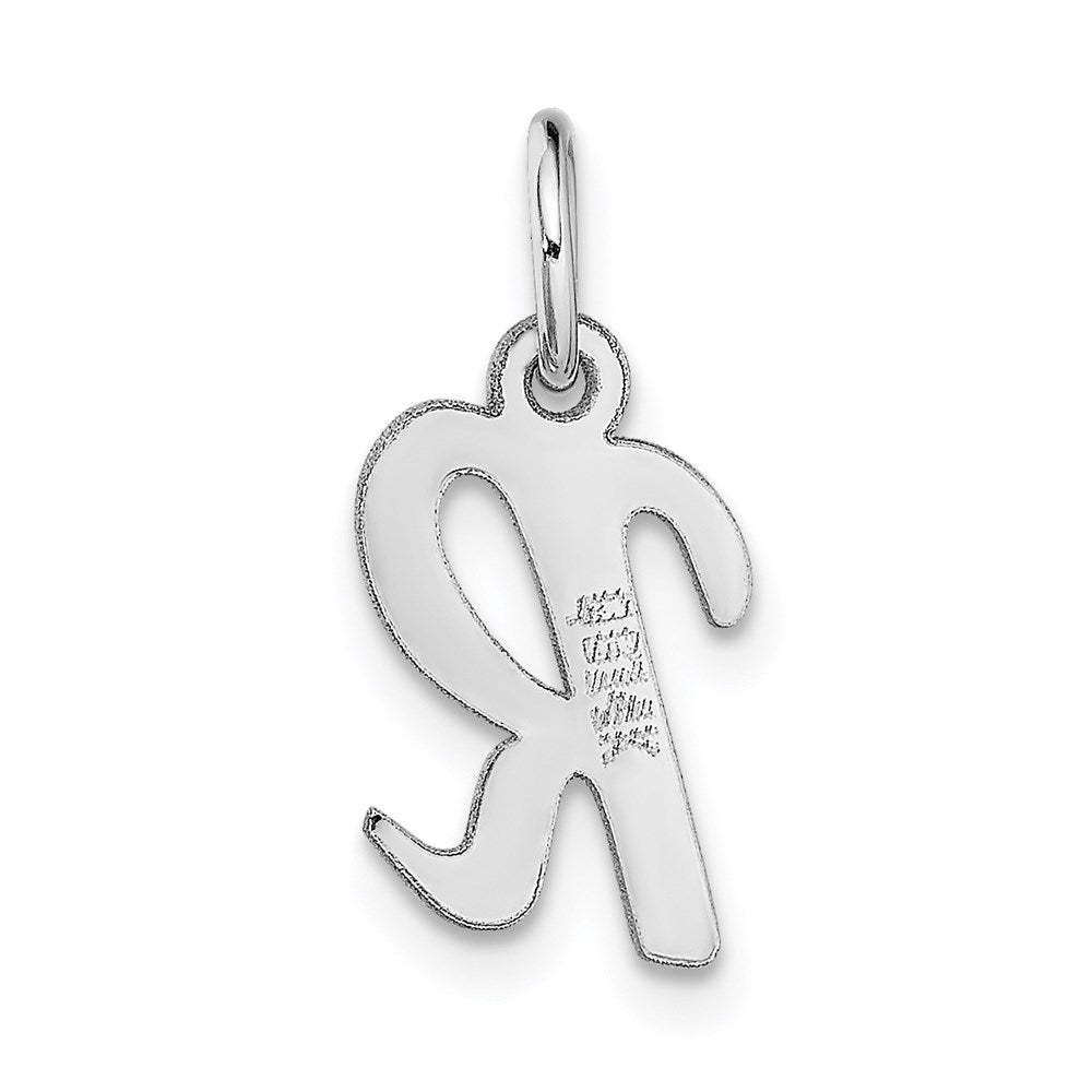 FJC Finejewelers 14 kt White Gold Small Script Letter R Initial Charm