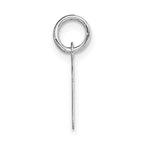FJC Finejewelers 14 kt White Gold Small Script Letter V Initial Charm