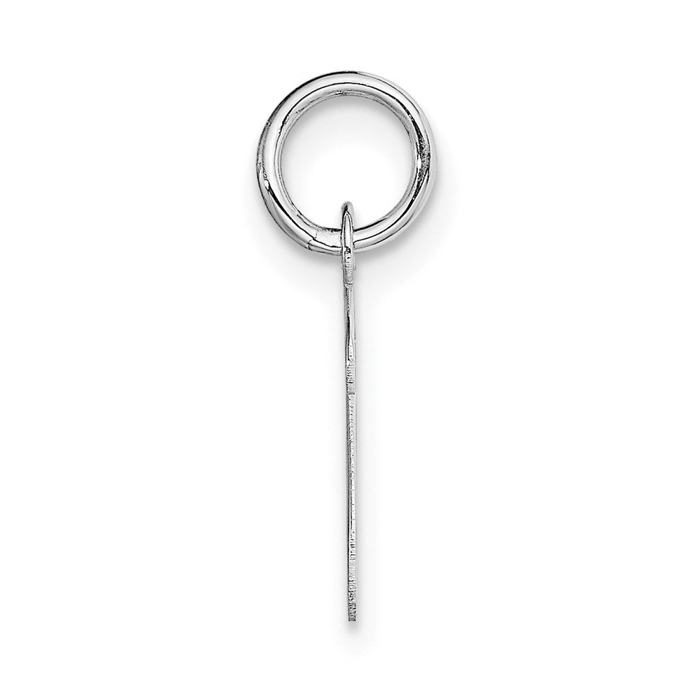 FJC Finejewelers 14 kt White Gold Small Script Letter V Initial Charm