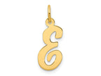 FJC Finejewelers 14 kt Yellow Gold Medium Script Letter E Initial Charm