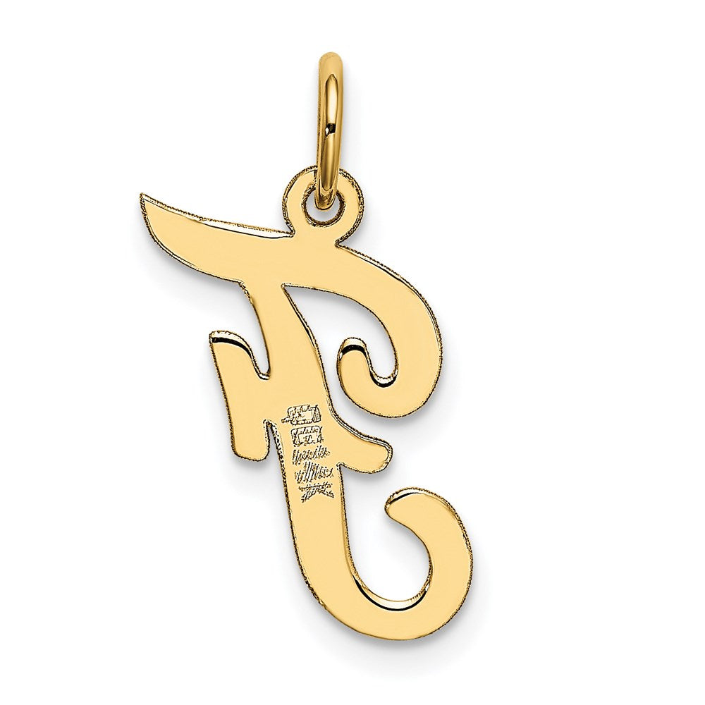FJC Finejewelers 14 kt Yellow Gold Medium Script Letter F Initial Charm