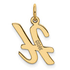 FJC Finejewelers 14 kt Yellow Gold Medium Script Letter H Initial Charm