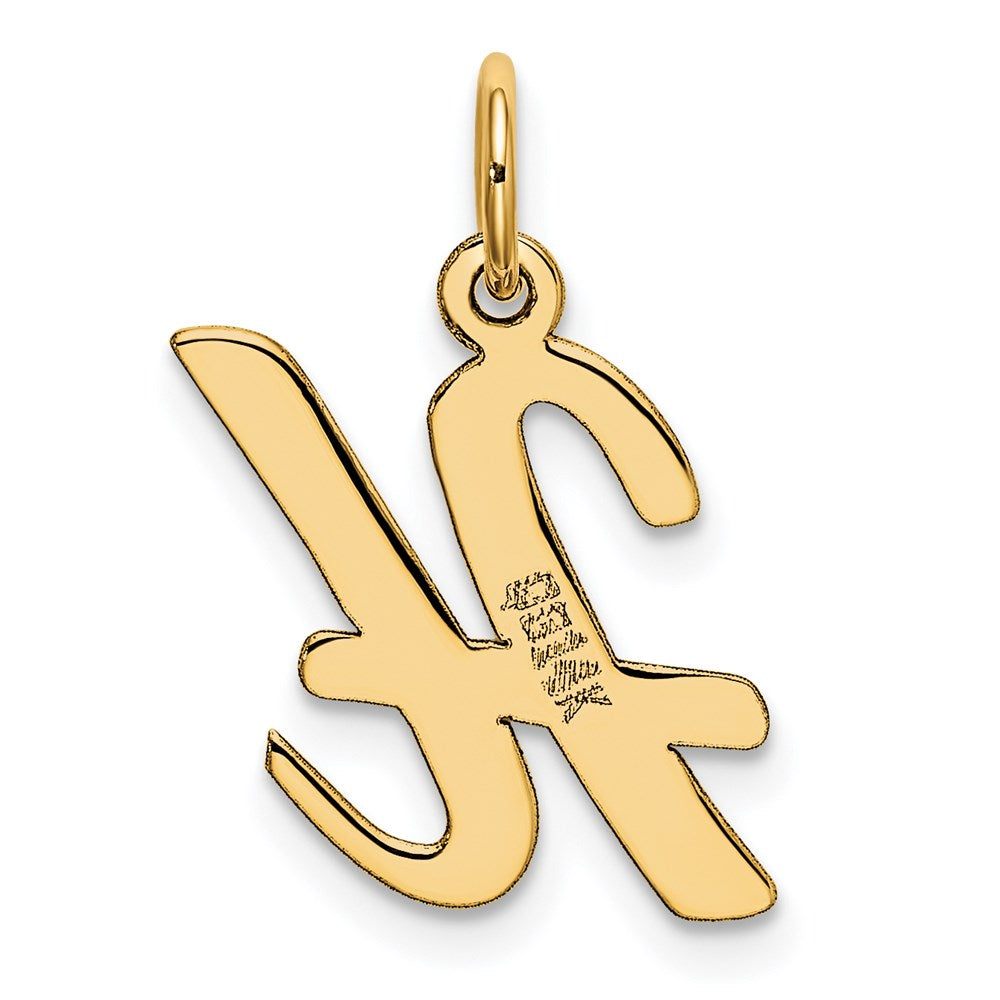 FJC Finejewelers 14 kt Yellow Gold Medium Script Letter H Initial Charm