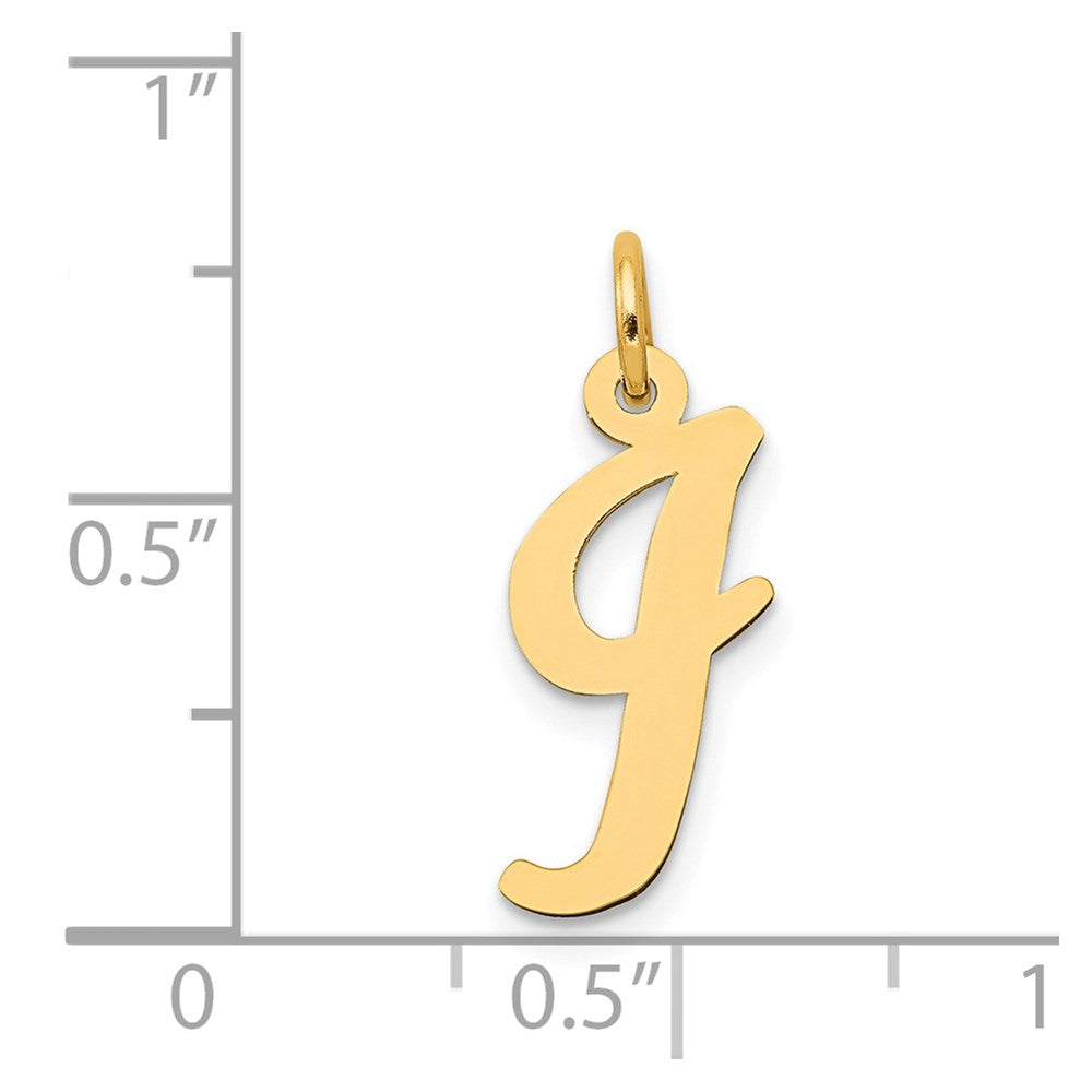 FJC Finejewelers 14 kt Yellow Gold Medium Script Letter I Initial Charm
