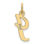 FJC Finejewelers 14 kt Yellow Gold Medium Script Letter I Initial Charm