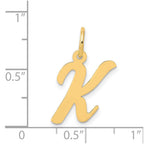 FJC Finejewelers 14 kt Yellow Gold Medium Script Letter K Initial Charm