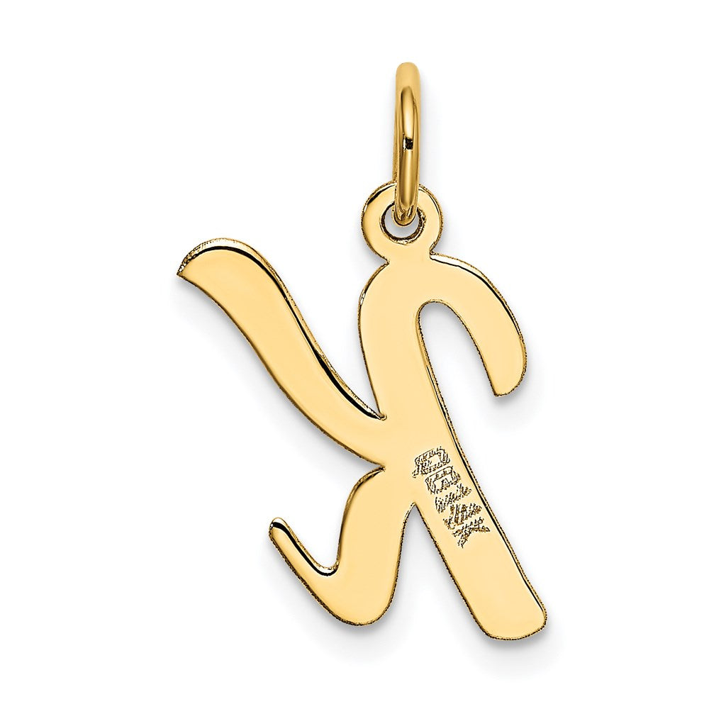 FJC Finejewelers 14 kt Yellow Gold Medium Script Letter K Initial Charm
