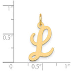 FJC Finejewelers 14 kt Yellow Gold Medium Script Letter L Initial Charm