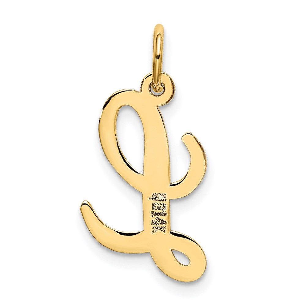 FJC Finejewelers 14 kt Yellow Gold Medium Script Letter L Initial Charm