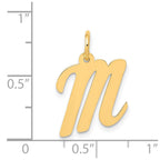 FJC Finejewelers 14 kt Yellow Gold Medium Script Letter M Initial Charm