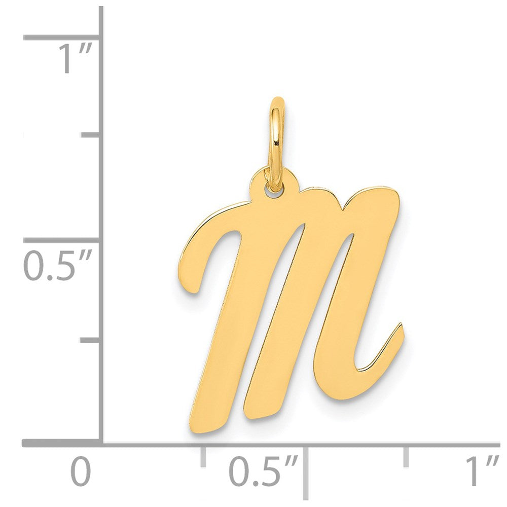 FJC Finejewelers 14 kt Yellow Gold Medium Script Letter M Initial Charm
