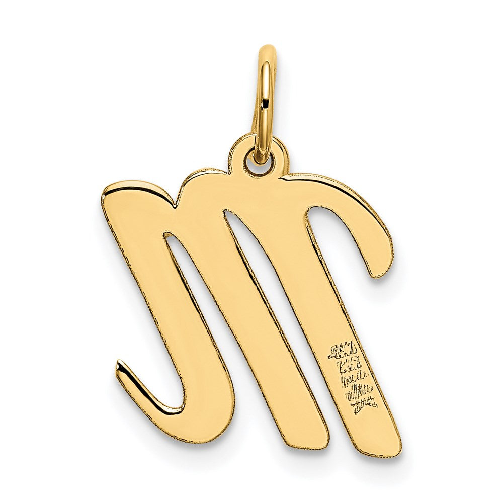FJC Finejewelers 14 kt Yellow Gold Medium Script Letter M Initial Charm