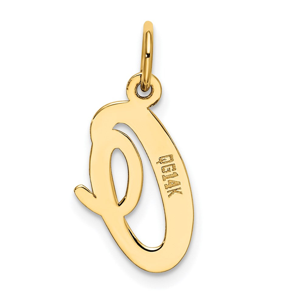 FJC Finejewelers 14 kt Yellow Gold Medium Script Letter O Initial Charm