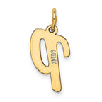 FJC Finejewelers 14 kt Yellow Gold Medium Script Letter P Initial Charm