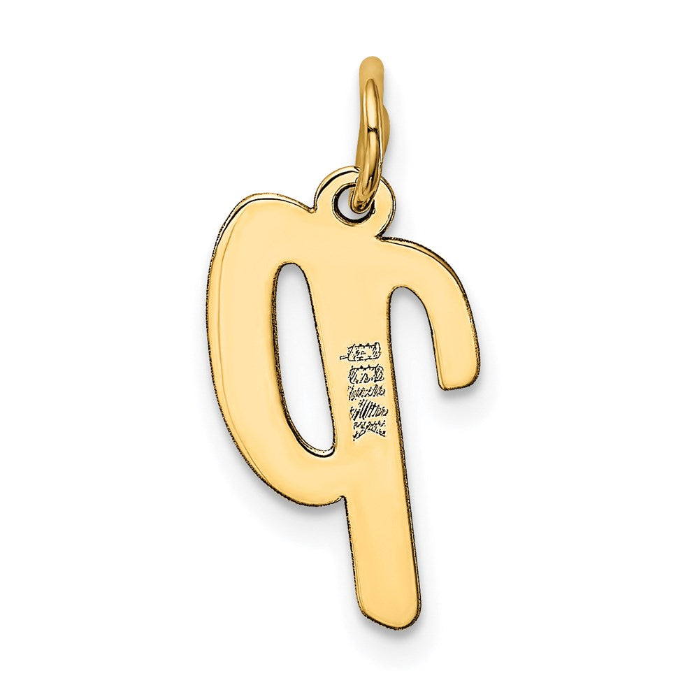 FJC Finejewelers 14 kt Yellow Gold Medium Script Letter P Initial Charm