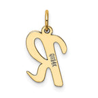 FJC Finejewelers 14 kt Yellow Gold Medium Script Letter R Initial Charm
