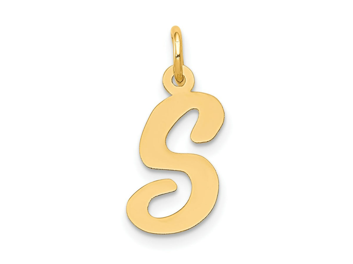 FJC Finejewelers 14 kt Yellow Gold Medium Script Letter S Initial Charm