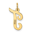 FJC Finejewelers 14 kt Yellow Gold Medium Script Letter T Initial Charm