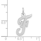 FJC Finejewelers 14 kt White Gold Medium Script Letter F Initial Charm