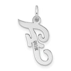 FJC Finejewelers 14 kt White Gold Medium Script Letter F Initial Charm